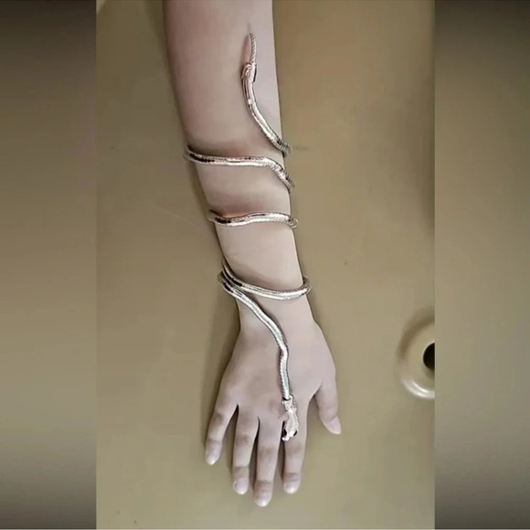 Serpenti Silver Metallic Magic Snake Cool Bendy Multilayer Necklace - Picture 7 of 14